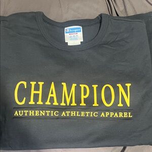 Champion Dark grey and Yellow Short Sleeve Tees